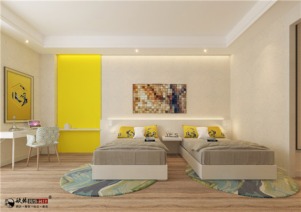 銀川酒店裝修|銀川酒店裝修設(shè)計|镹臻裝修網(wǎng) 三四層標(biāo)準間4.jpg